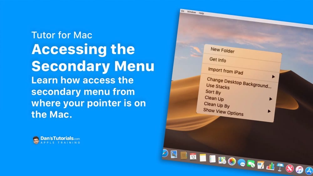 Accessing the Mac's Secondary Menu