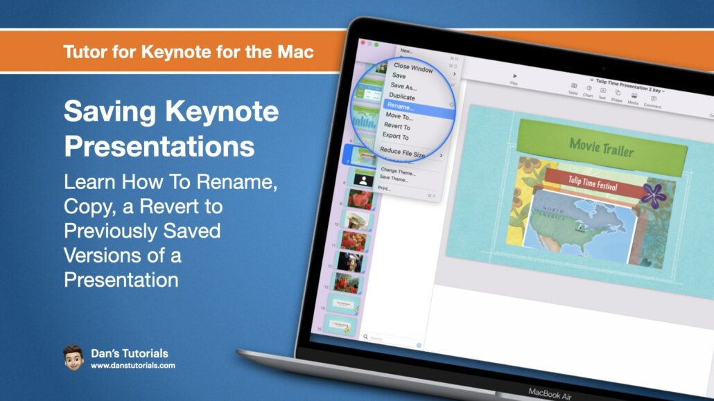 Save, Duplicate, and Restore Previously Saved Keynote Documents on the Mac