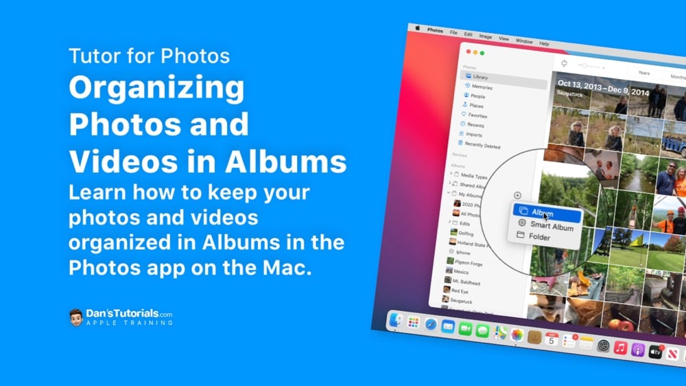 Organizing Photos and Videos in Albums in the Photos app on the Mac