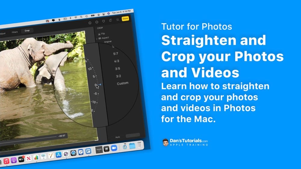 Straighten and Crop your Photos and Videos with Photos on the Mac