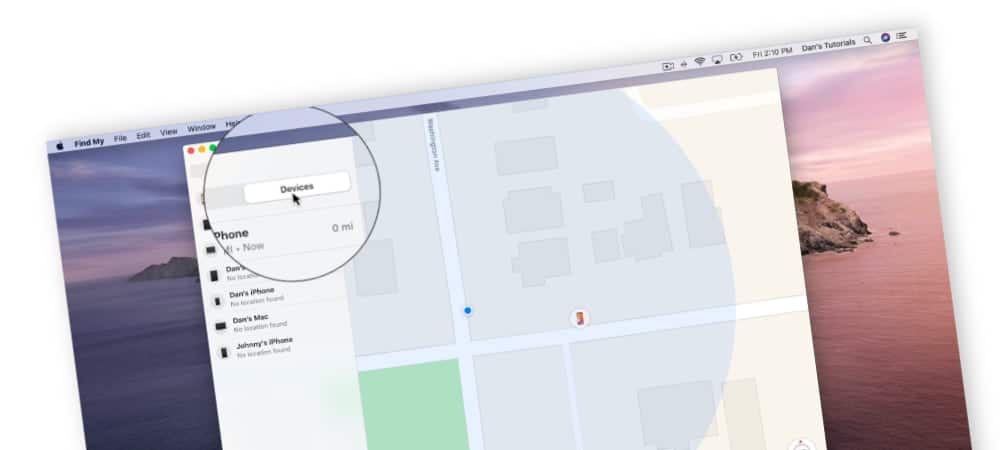 FindMy App in macOS Catalina