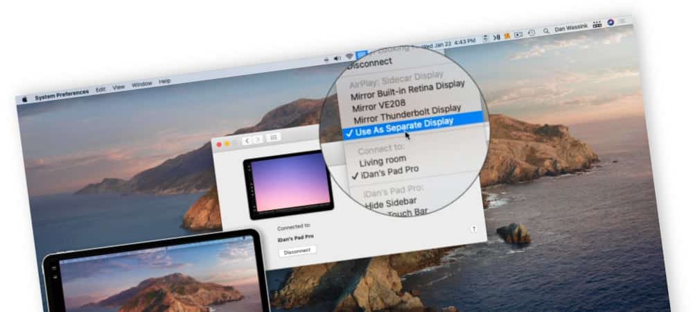 Using the iPad as a second Monitor with Sidecar