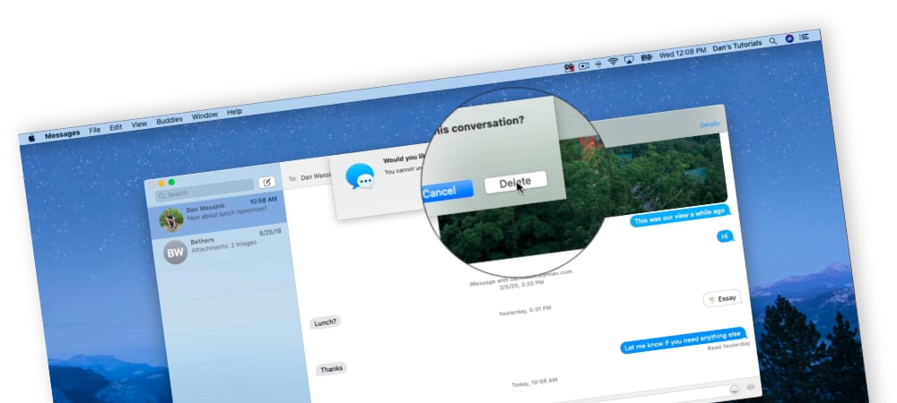 Closing Conversations in Messages on the Mac