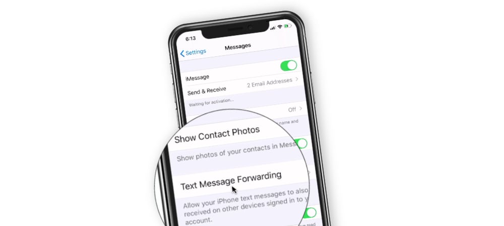 Text Message Forwarding on the iPhone