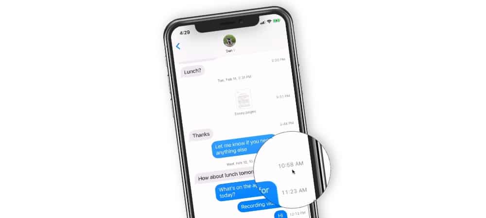 Viewing Time Stamps for a Message on the iPhone