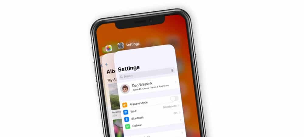 Switching Apps on an iPhone with Face ID