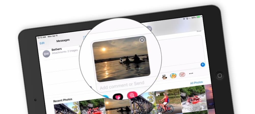 Photos and Videos in Messages on the iPad