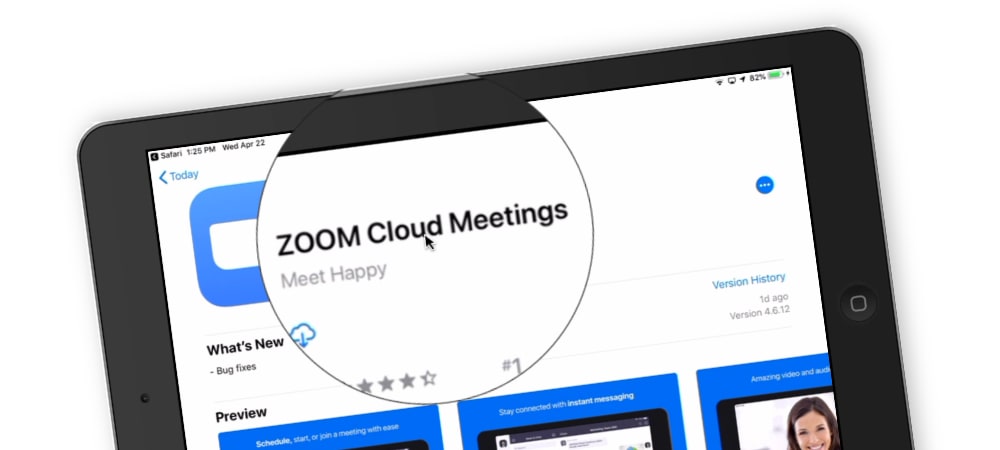 Finding and Downloading Zoom for the iPad