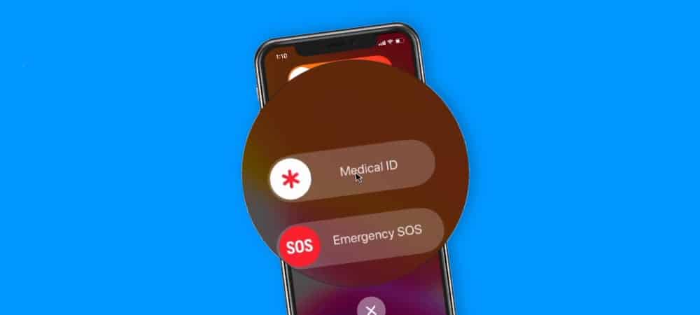 Medical ID and Emergency SOS on an iPhone with Face ID