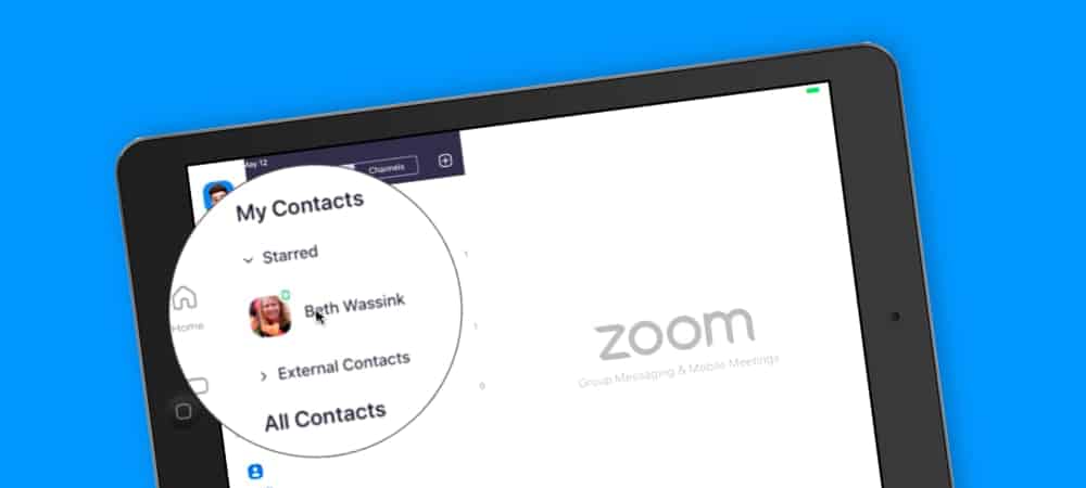 Managing Contacts in Zoom on the iPad