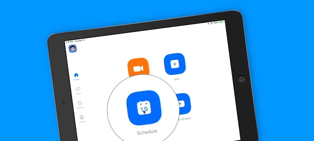 Schedule Zoom Meetings on the iPad