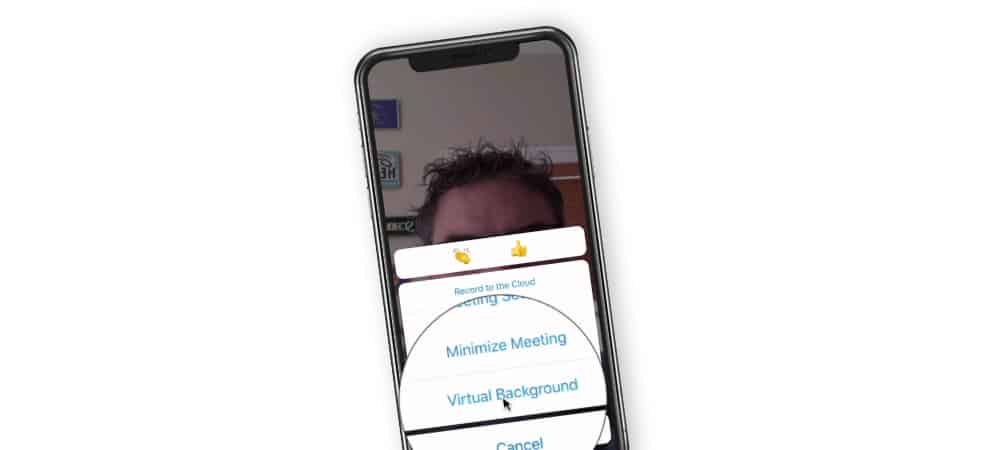 Adding a Virtual background to a Zoom Meeting on the iPhone