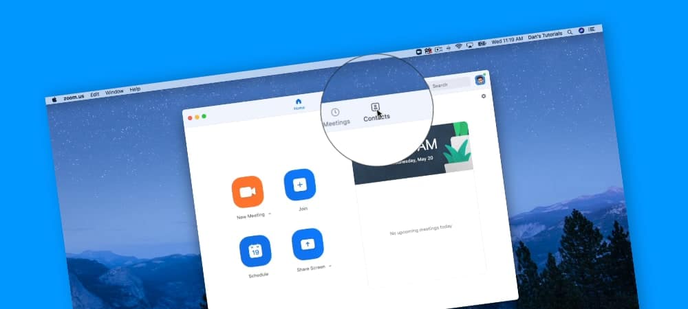 Manage Contacts in the Zoom app on the Mac