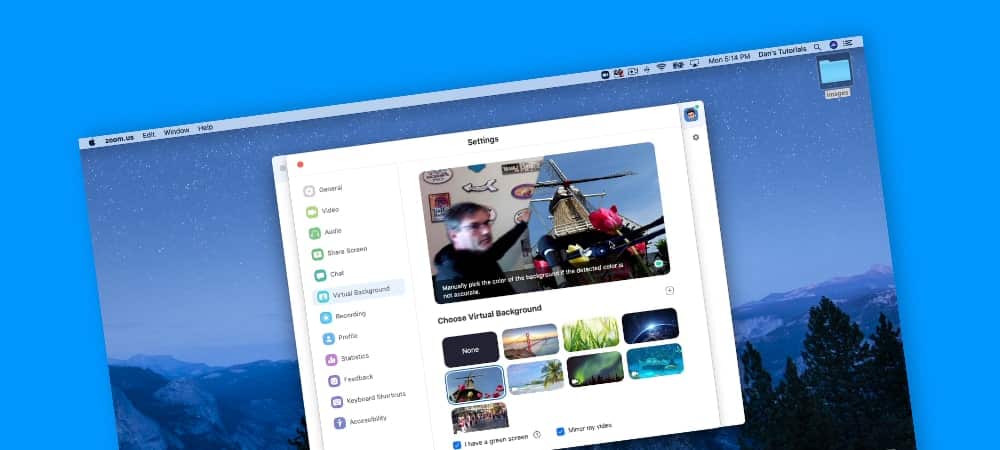 Using Virtual backgrounds in Zoom Meetings on the Mac