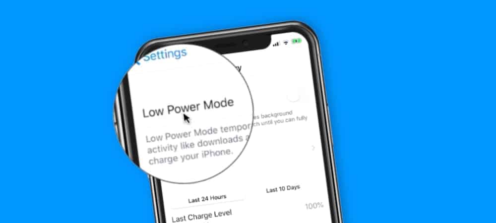 Low Power Mode on the iPhone