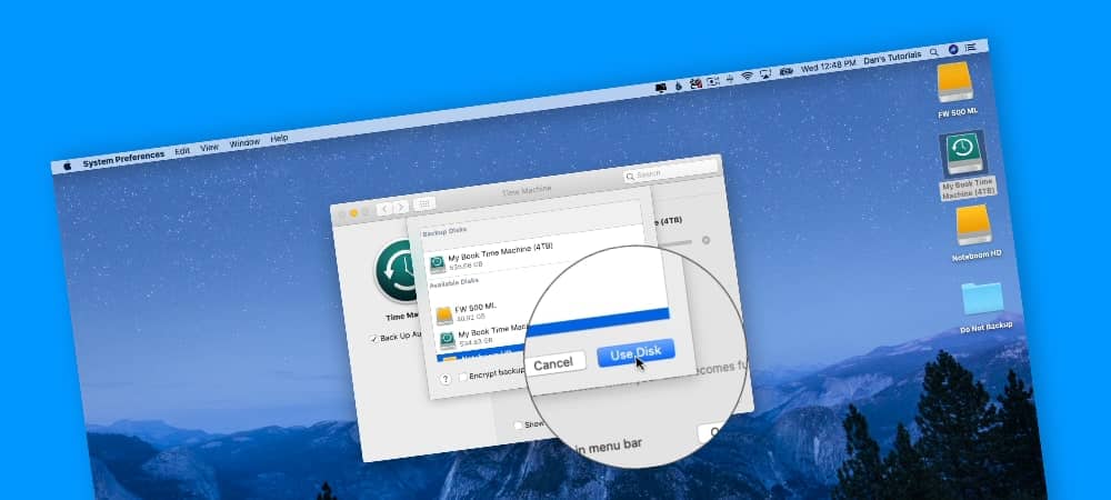 Selecting a Hard Drive for your Time Machine backup on the Mac