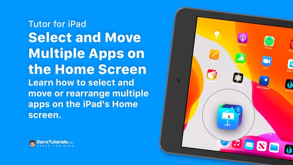 Select and Move Multiple Apps on the iPad's Home Screen