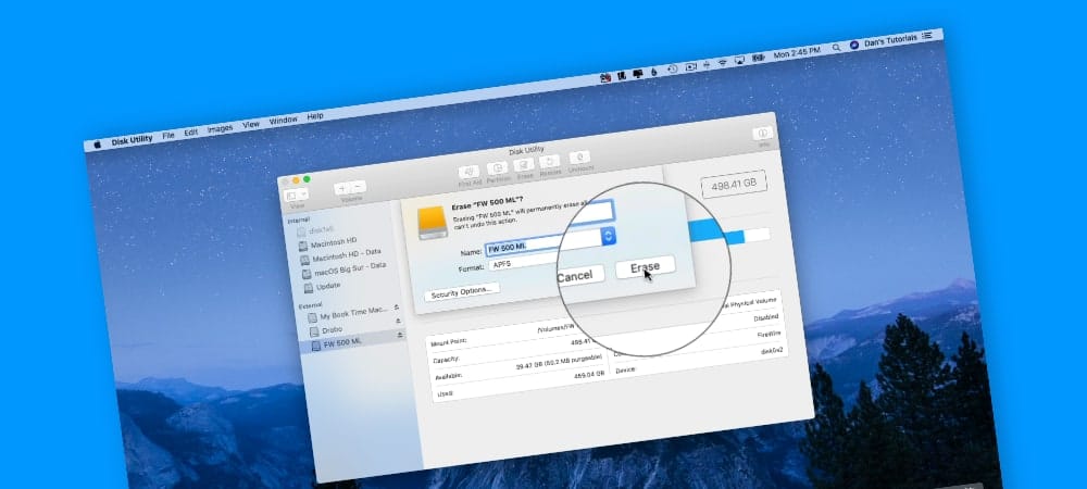 Learn how to erase an external hard drive