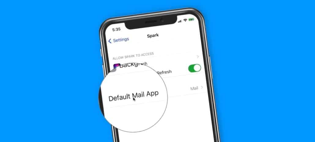 Set your Default Mail App on the iPhone