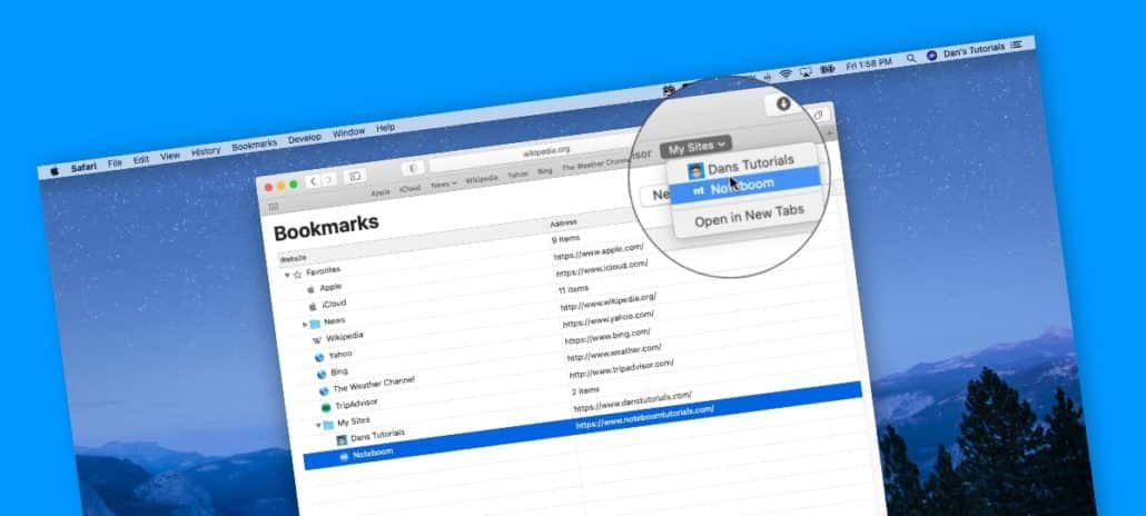 Adding Folders to your Favorites Bar in Safari on the Mac