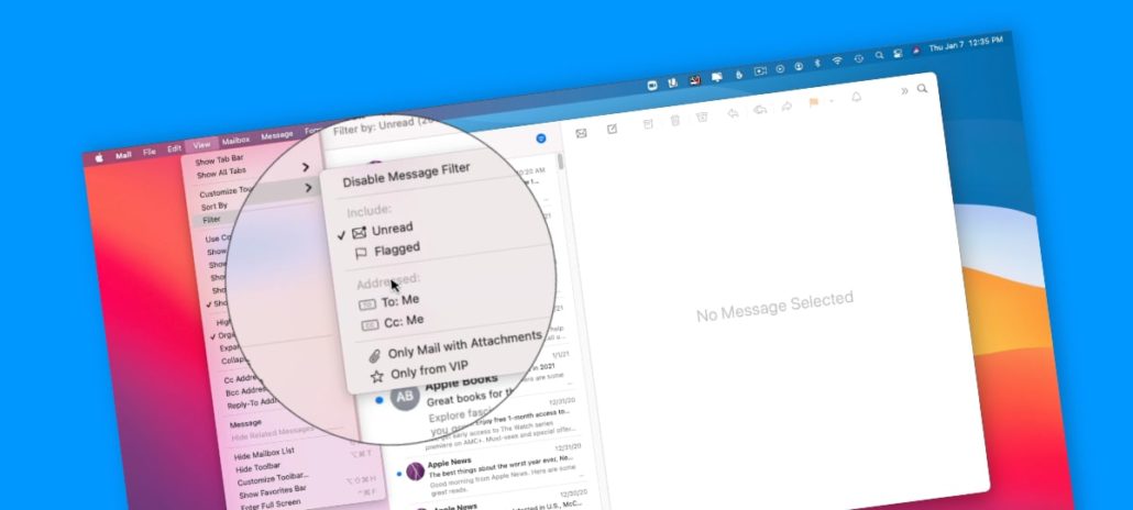 Filtering Mail Messages in macOS Big Sur