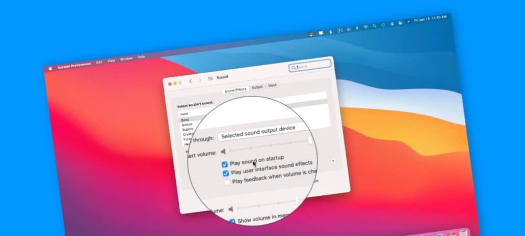 Play Startup Sound on macOS Big Sur