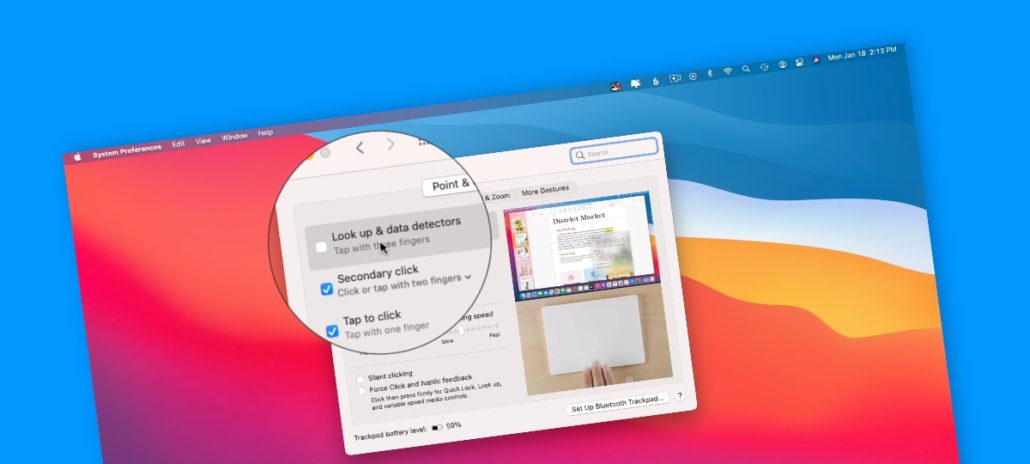 Quickly Look up Information with the Trackpad on the Mac