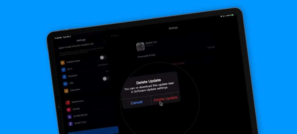 Delete Corrupt iPadOS Updates