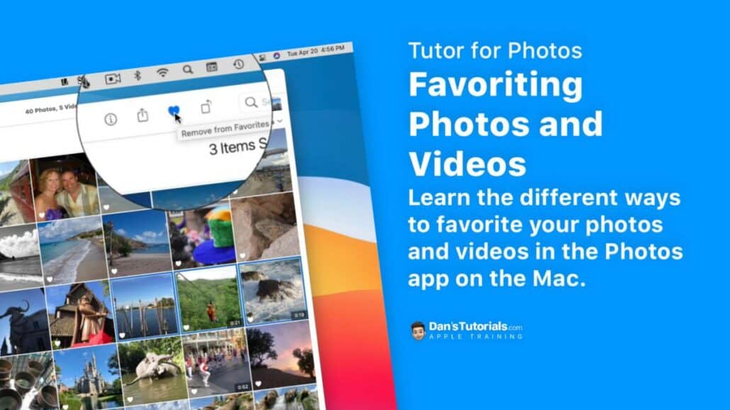 Favoriting Photos and Videos in Photos on the Mac