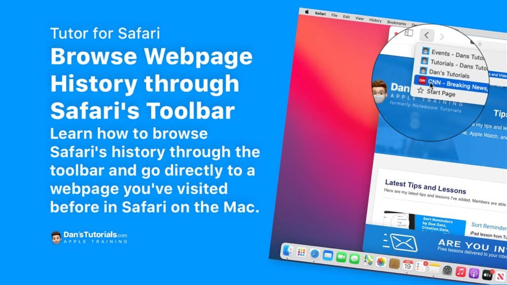 Browse Webpage History through Safari's Toolbar on the Mac