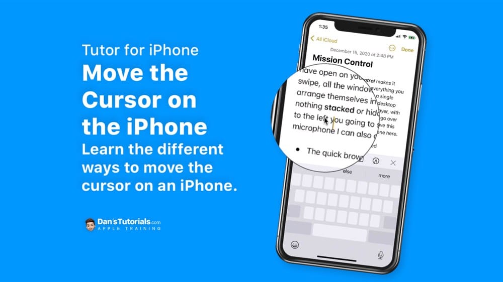 Learn how to Move the Cursor Around on the iPhone