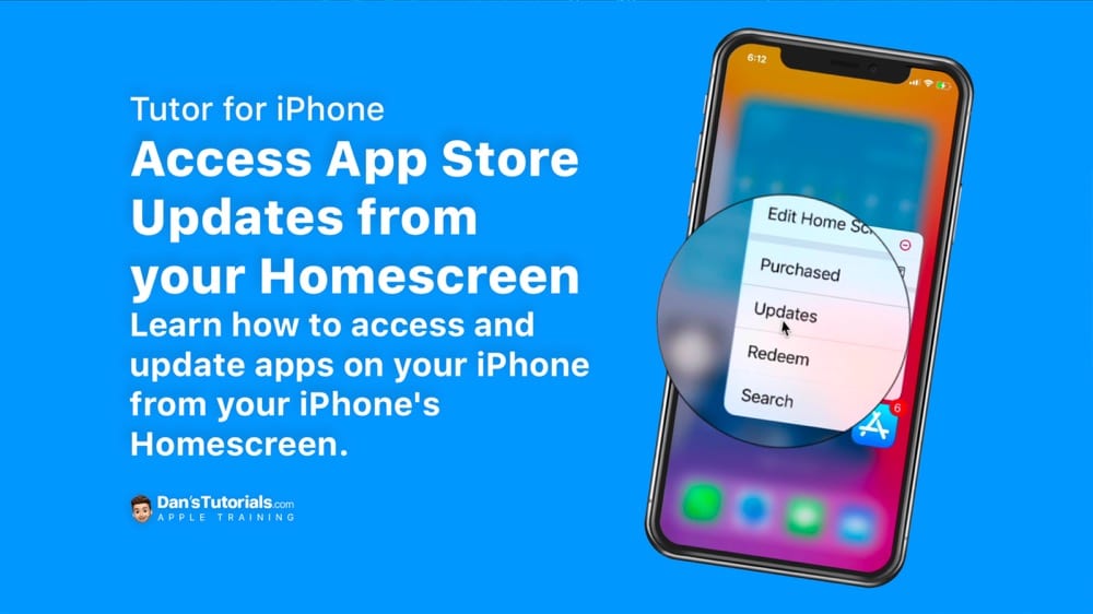 Access App Store Updates from your Homescreen on the iPhone