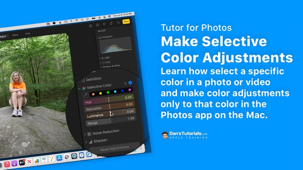 Make Selective Color Adjustments to Photos and Videos in the Photos app on the Mac