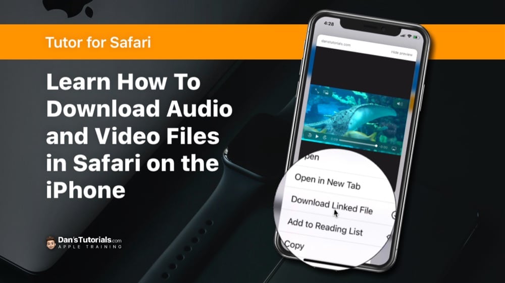 Learn how to download audi and video files in Safari on the iPhone.