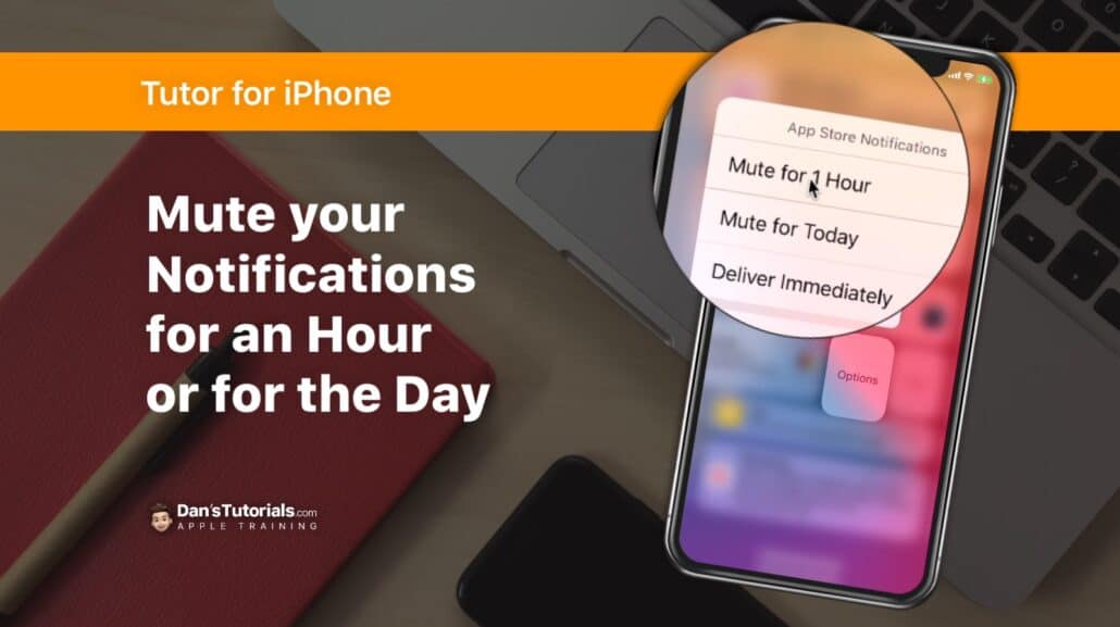 Learn how to mute your notifications on the iPhone for an hour or for the day.