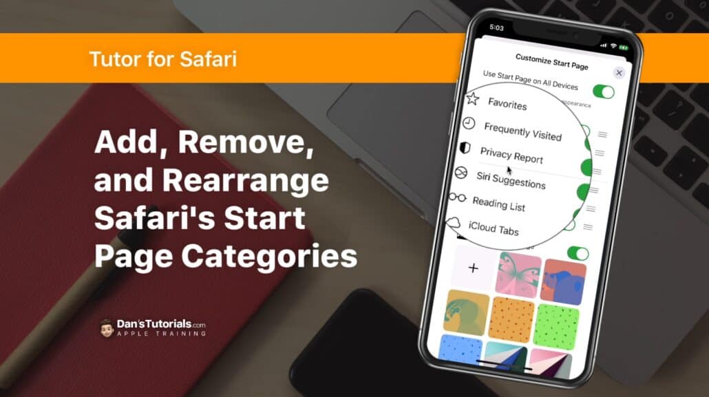 Learn how to add, remove, and rearrange Start Page categories in Safari on the iPhone