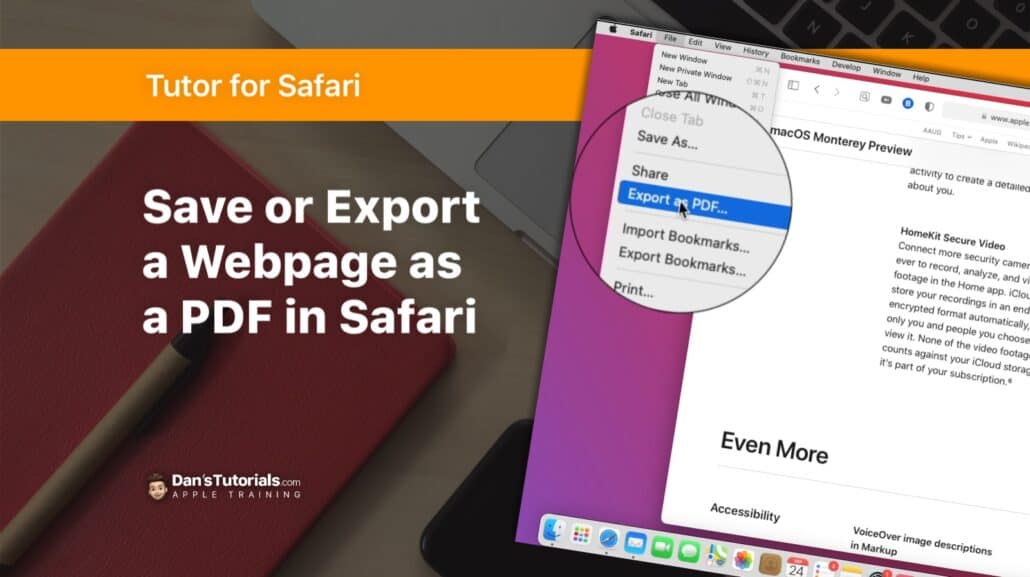 Learn how to Save or Export a Webpage as a PDF in Safari on the Mac