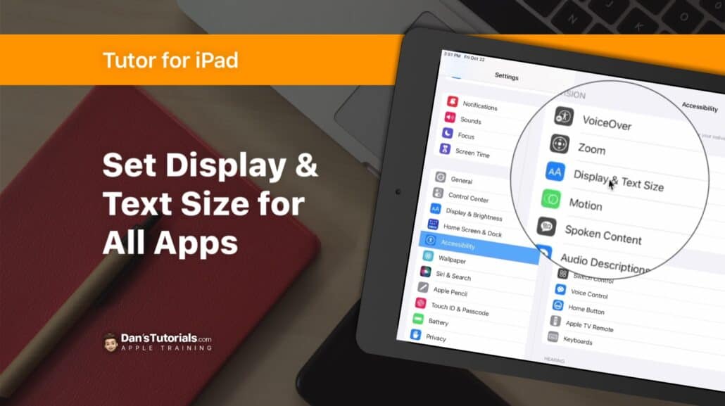 Set Display & Text Size for All Apps on the iPad