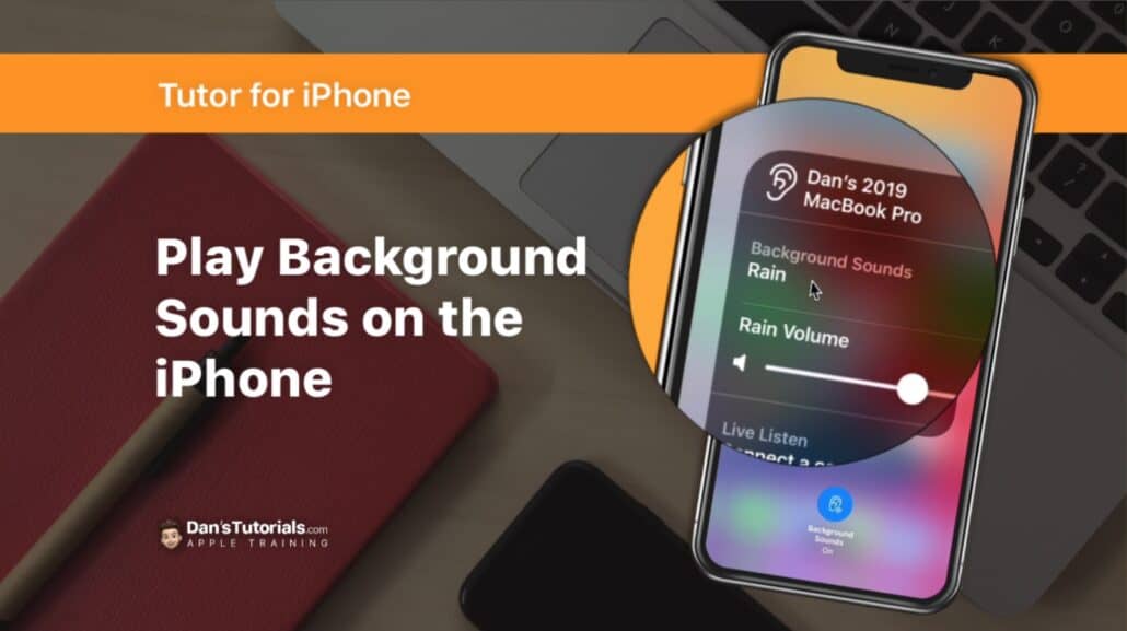 Learn how to play background sounds, such as rain or a stream, on the iPhone.