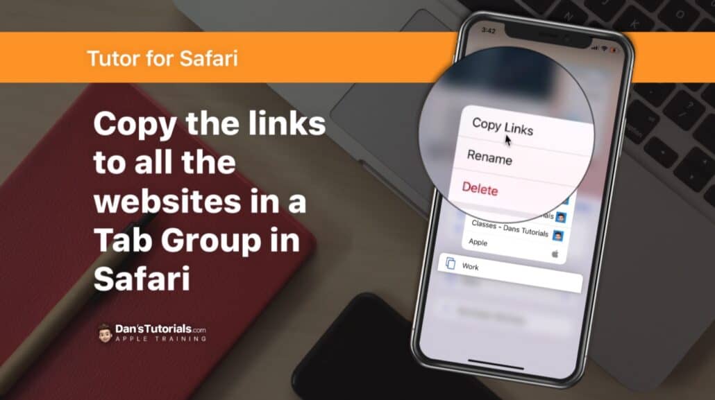 Copy the links to all the websites in a Tab Group in Safari on the iPhone