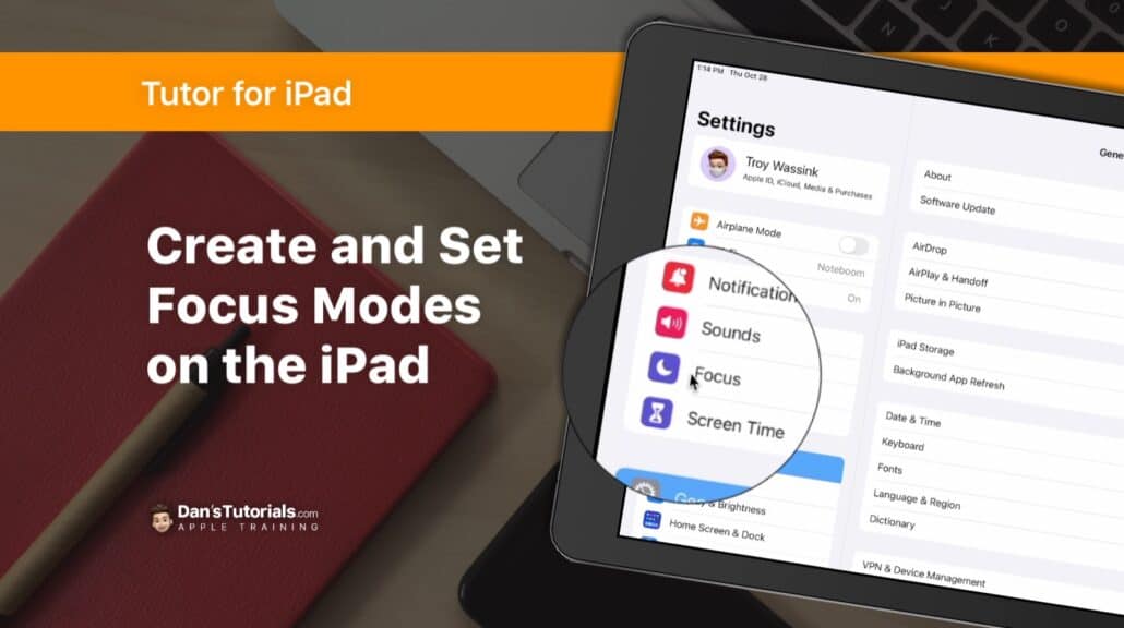 Create and Set Focus Modes on the iPad