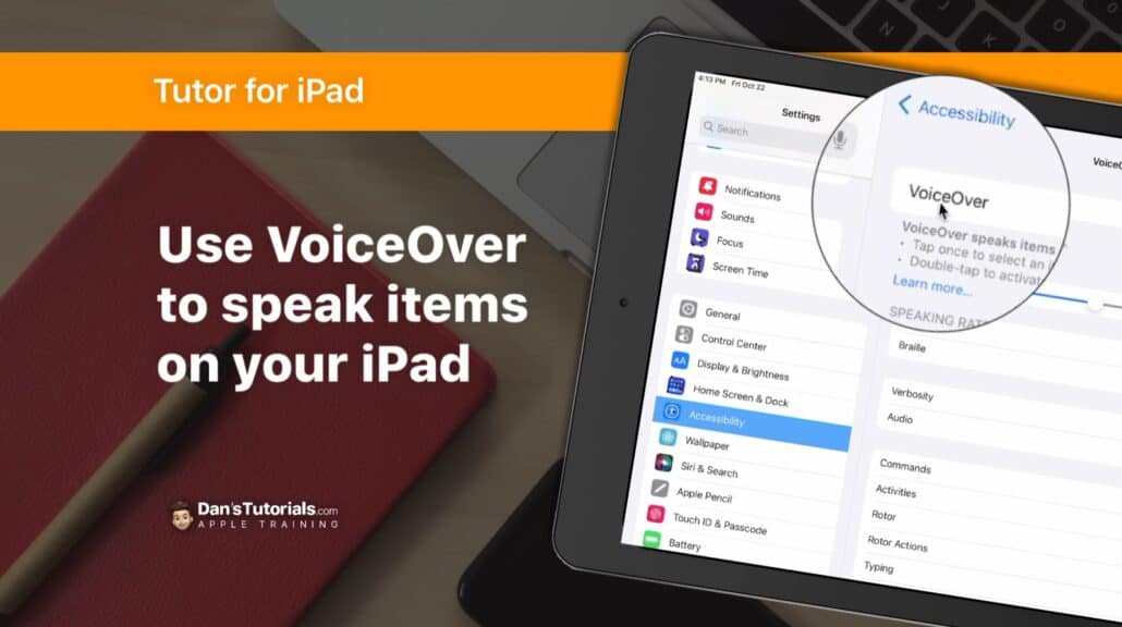 Use VoiceOver to Speak Items on your iPad