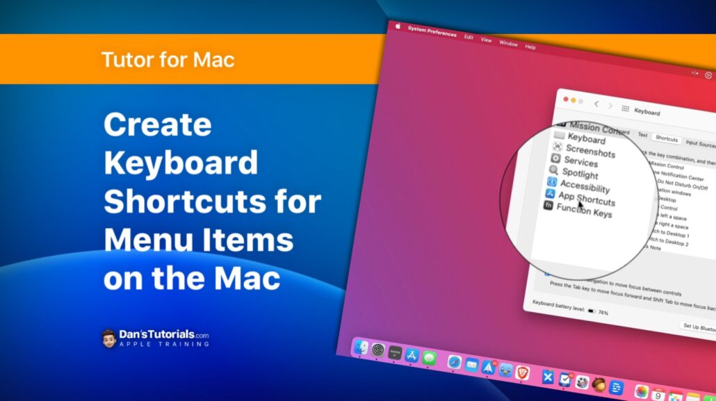 Create Keyboard Shortcuts for Menu Items on the Mac