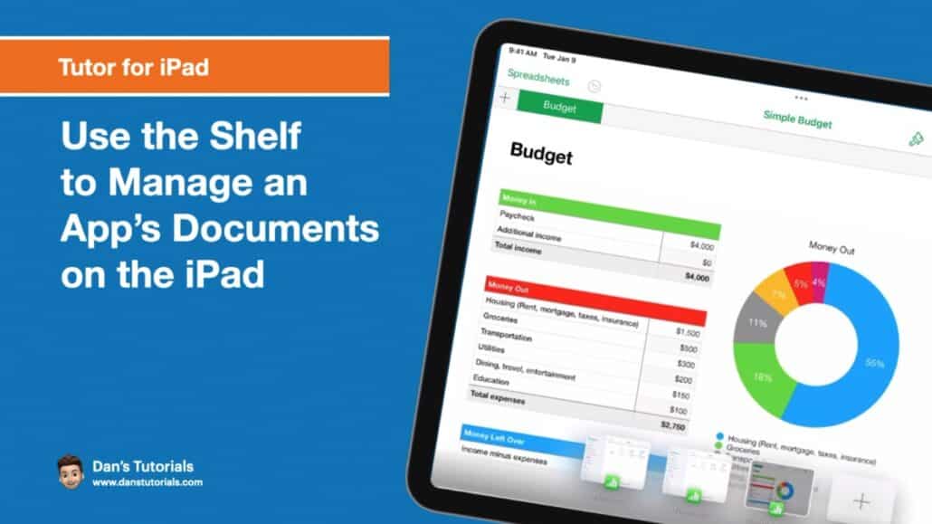 Manage Open Documents with the iPad's Shelf