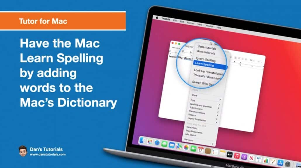 Have your Mac Learn Spelling