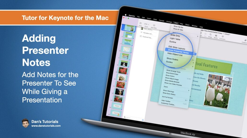 Add Presenter Notes to your Keynote Presentation on the Mac