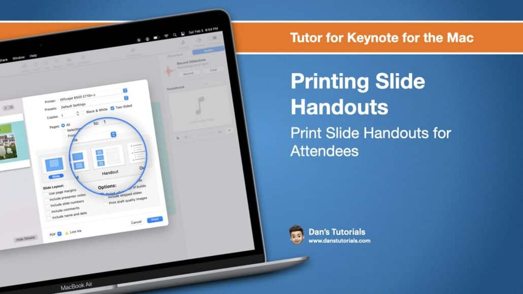 Printing Slide Handouts in Keynote on the Mac