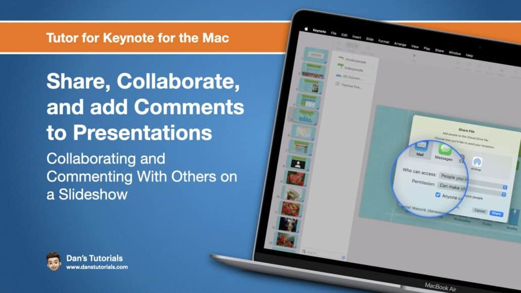 Share, Collaborate, and add Comments to Keynote Presentations