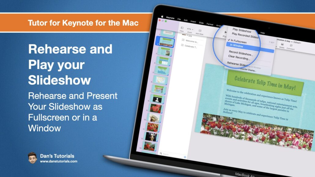 Rehearse and Present your Slideshow in Keynote on the Mac