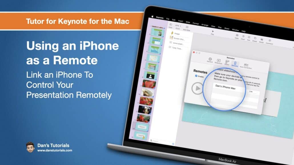 Using an iPhone as a Remote for Presentations in Keynote on the Mac